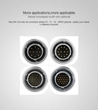 CNLINKO M24 Waterproof Circular Aviation Connector GEN3 10/12/19/24P Metal Shell Male/Female for Industrial & Medical Equipment