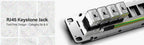 AMPCOM 86-type Wall Faceplate With Mounting Junction Box , Networking Telephone Socket Outlet Mount Panel For RJ45 RJ11 Module