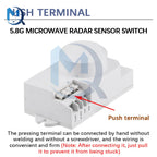 AC85-250V TDL-1918 5.8G Microwave Radar Sensor Switch Fully Automatic Induction Microwave Detector Radar Switch
