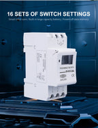 TOMZN New Type Din Rail Single Phase Weekly Ogrammable Digital TIME SWITCH Relay Timer Control AC 220V 230V 12V 24V 48V 16A