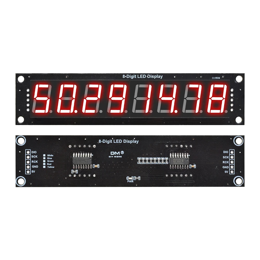 0.56 Inch 8 Digit 7 Segment LED Digital Tube Module 3-Pin Digital I/O Connection Display Module 74HC595 Controller for Arduino