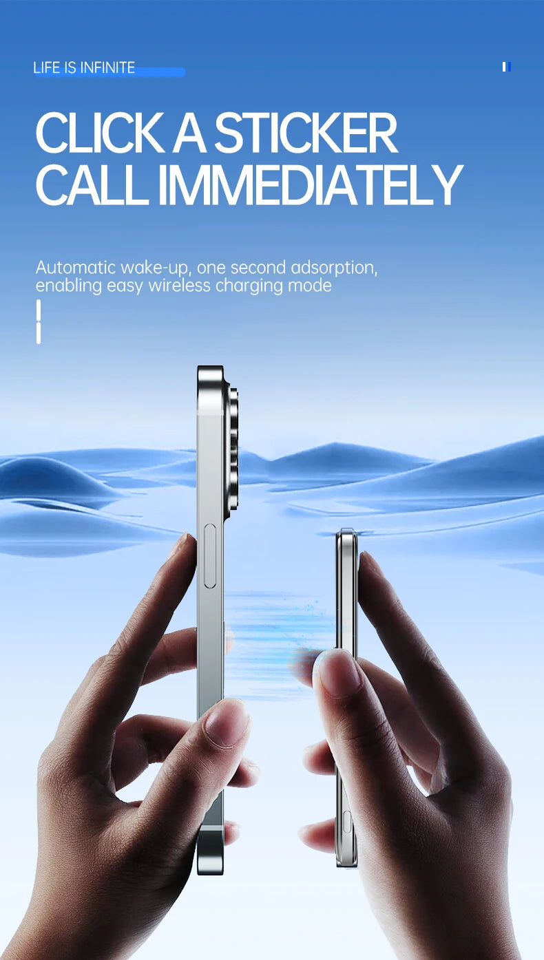 10000mAh Ultra Thin Power Bank for MagSafe,Magnetic Wireless Fast Charging MacSafe Portable Battery For iPhone Xiaomi Samsung