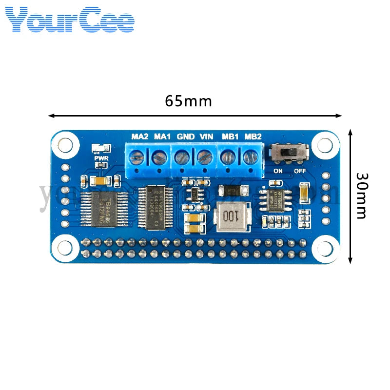 TB6612FNG Motor Driver HAT Board Module Shield Expansion Board I2C IIC PCA9685 PWM Interface for Raspberry Pi 4th Generation 3B