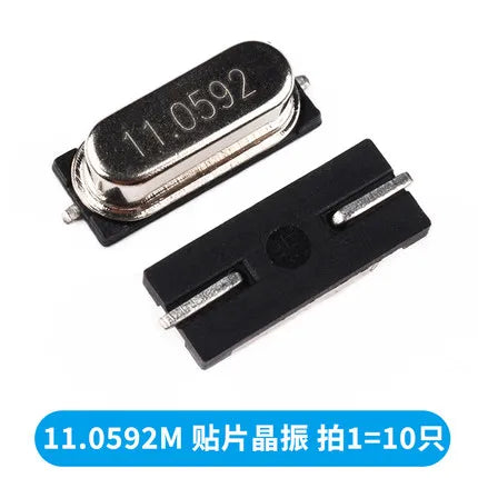 10PCS 8Mhz 11Mhz 12Mhz 13Mhz 16Mhz 22Mhz 24Mhz 25Mhz  Quartz Crystal Resonator Passive Oscillator HC49S SMD