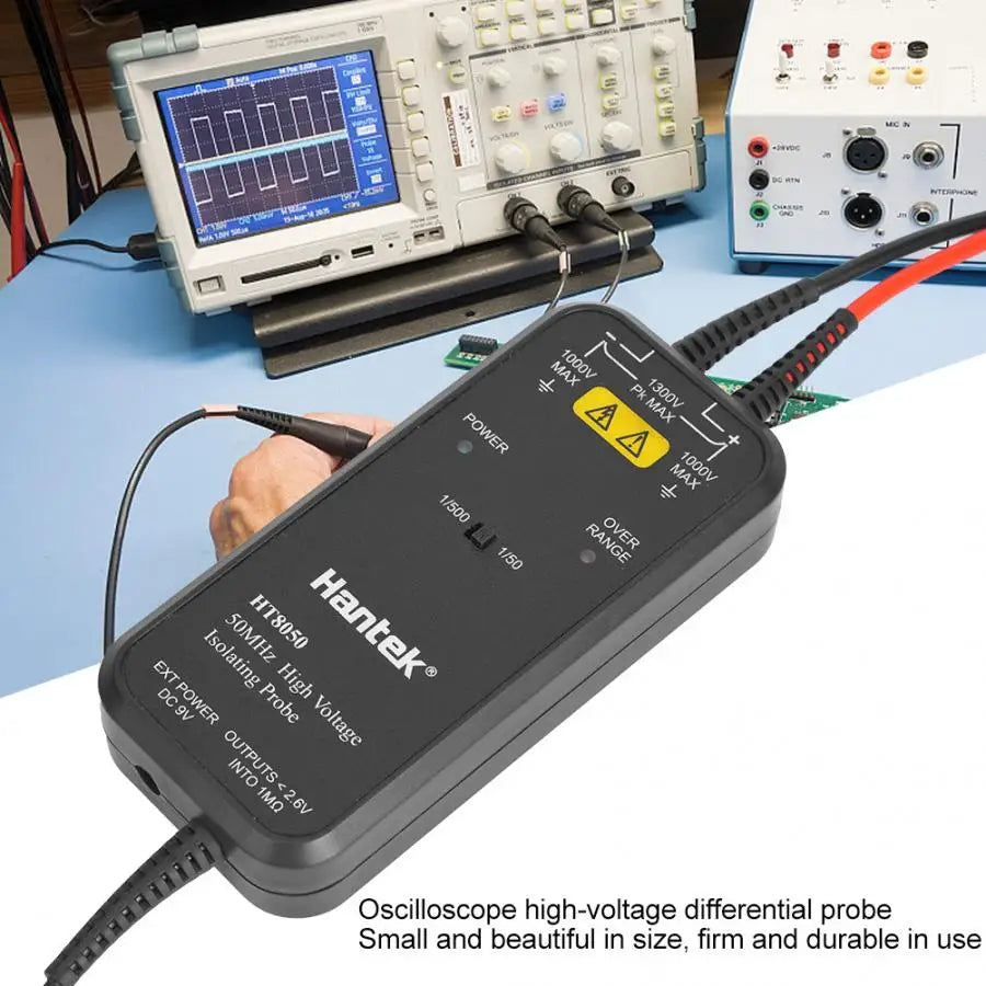 Hantek 100MHZ Oscilloscope HT8050/HT8100 High Voltage Differential Probe Isolation Probe LED Indicator Accessory Tools