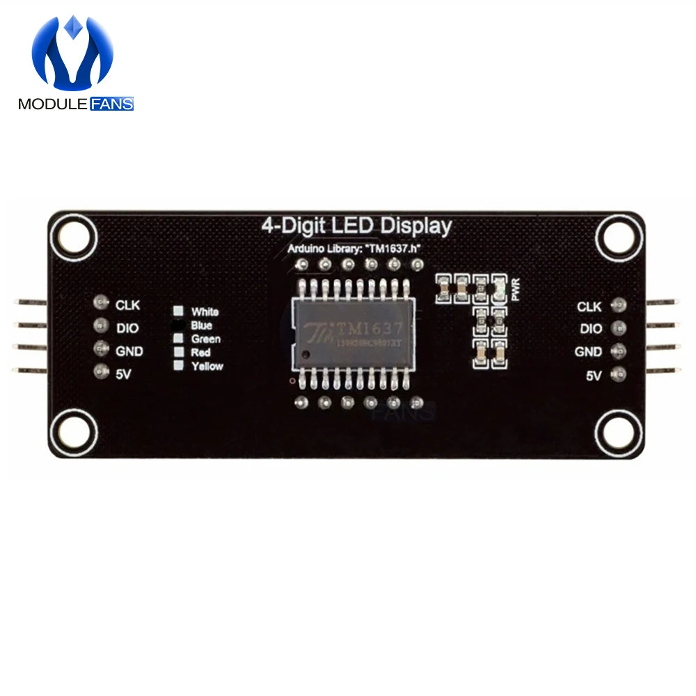 0.56 inch TM1637 LED Display Module 4 Digit LED Indicator for Arduino DIY Red Green Blue Yellow White