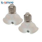 2 In 1 E27/B22 To 2E27 LED CFL Lamp Base Holder Extension Screw Bayonet LED Bulb Light Socket Splitter Converter Adapter CE Rohs