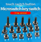 50PCS Momentary Tactile Push Button Click Switch 6X6mm 4.3mm-17mm H=4.3mm 4.5mm 5mm 6mm 7mm 8mm 9mm 10mm 13mm 14mm 4Pin Switch