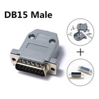 2/5sets DB-9 RS232 Serial Port Connector DB Connector 9/15/25/37 Pin Copper RS232 COM Adapter With Plastic Case Metal shell