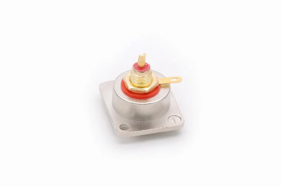2pcs  Female RCA Panel Mount Chassis Socket Connector, Excellent quality, Black Female Socket, Red&Black Colors Available