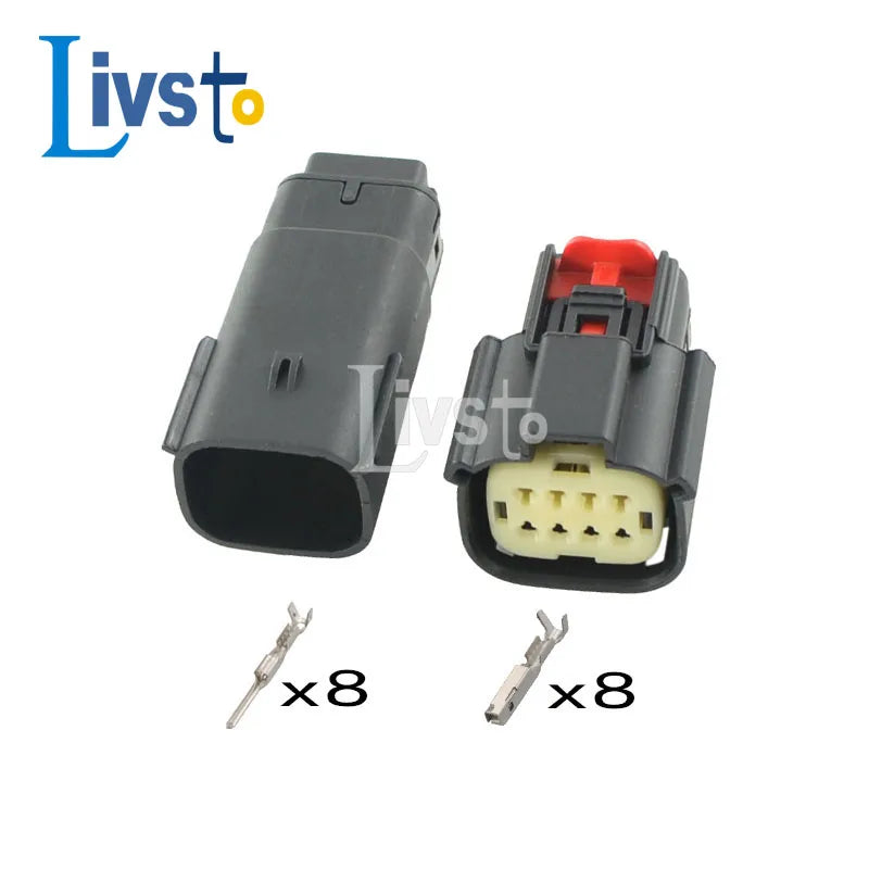 1 Set 2 3 4 6 8 12 16 20 2Pin Way Molex Car Waterproof Connector Tail Lamp Male Female Socket Plug 33471-0301 33472-0601