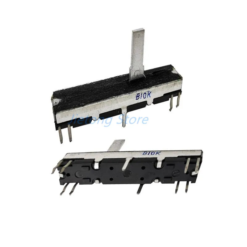 1pc 45mm Sliding Potentiometer 4.5cm Stereo Channel B10K Axis Length 15mm Sliding Stroke 30mm