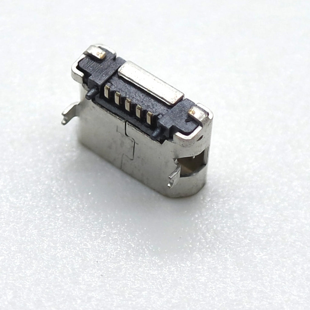 10pcs Micro USB Female Base 5p Plug-in Type B 6.4Dip Speaker Charging Base with Column Straight Edge USB Data Connector