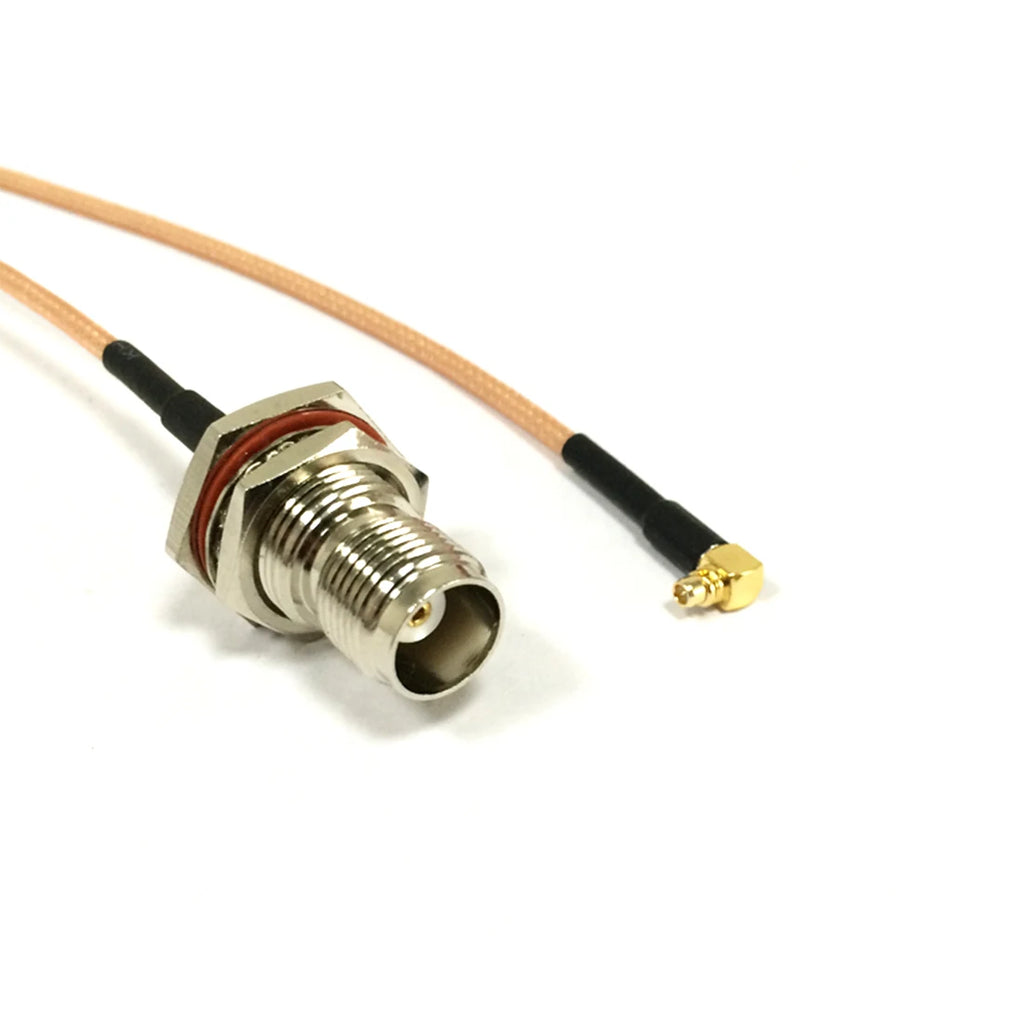 TNC Female Nut Switch MMCX  Male Right Angle Pigtail Cable RG316 Wholesale Fast Ship 15CM for WIFI Wireless Modem