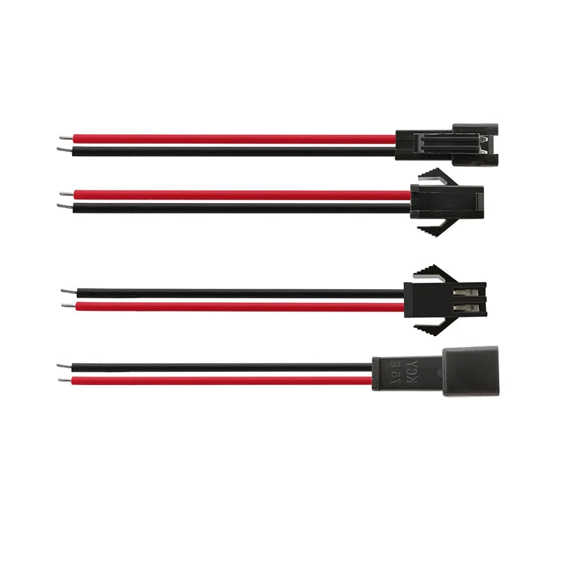 50/100Pairs JST SM 2 Pins Male to Female Plug Socket Cable Pigtail SM 2P Wire Connector For LED Strip Light Tape Lamp 10/15/20cm