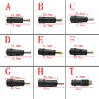 5Pcs DC Connectors 5.5x2.1mm Female to 5.5x2.5 5.5x1.7 6.0x4.4 6.3x3.0 4.8x1.7 4.0x1.7 3.5x1.35mm Male Laptop Power Plug Adapter