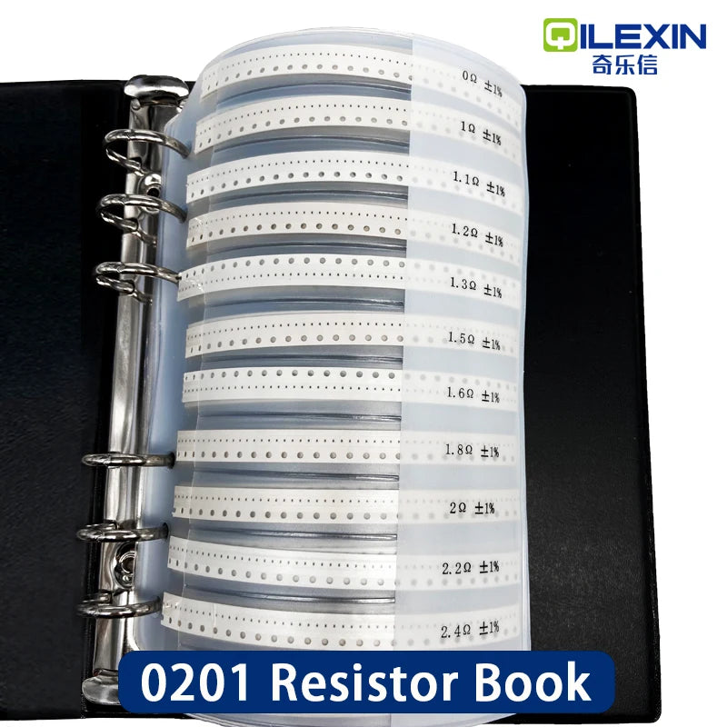 Resistor Kit SMD Book 0805 Resistor Assortment Kit 0201 0402 0603 1206 1% FR-07 170 Values 400 Values 0R-10M Smd DIY Sample Book