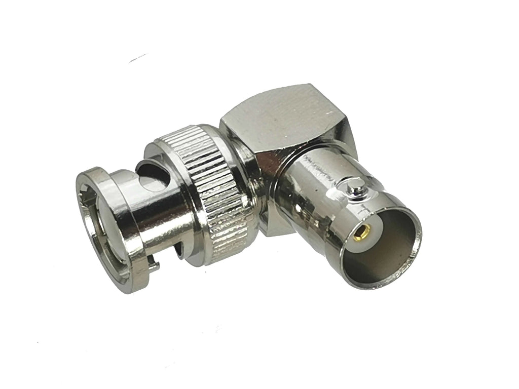 1Pcs BNC Male plug to BNC Female jack Right angle RF Adapter Connector Coaxial High Quanlity