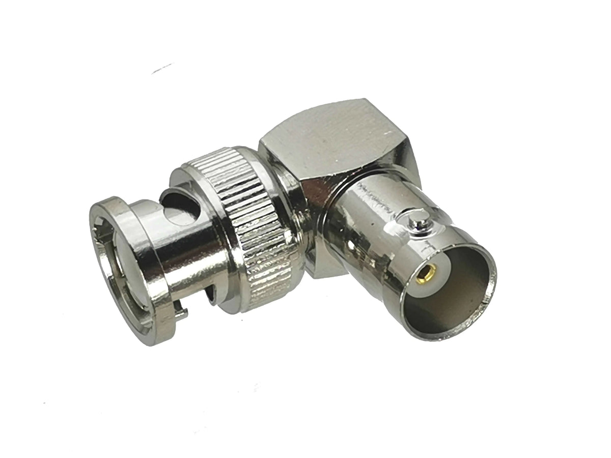 1Pcs BNC Male plug to BNC Female jack Right angle RF Adapter Connector Coaxial High Quanlity