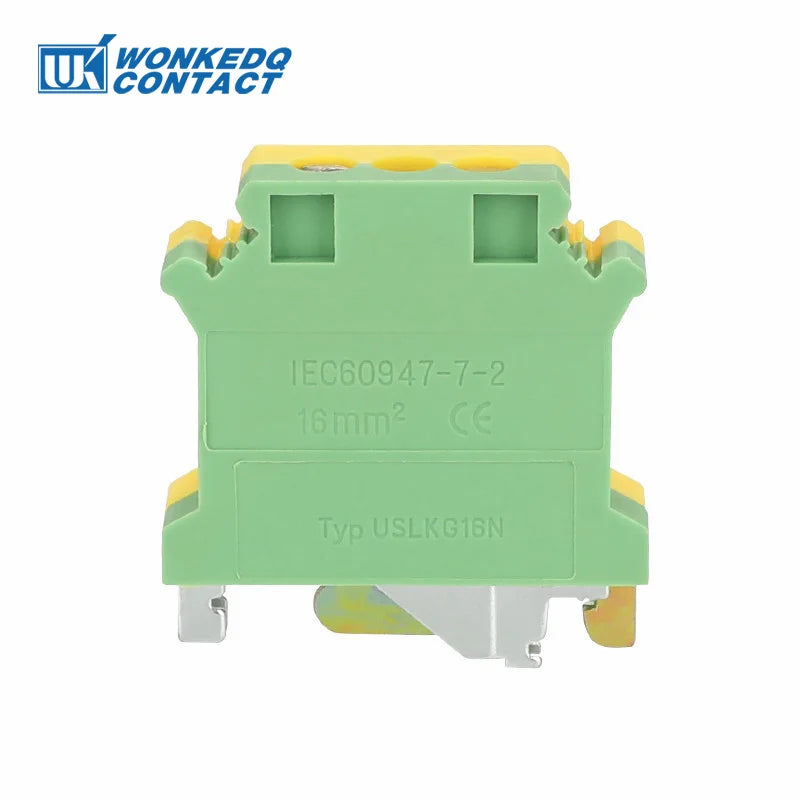 UISLKG16 Screw Installation Ground Din Rail Terminal Block, Universal Electrical Connector, Protective Earth Wire UISLKG 16