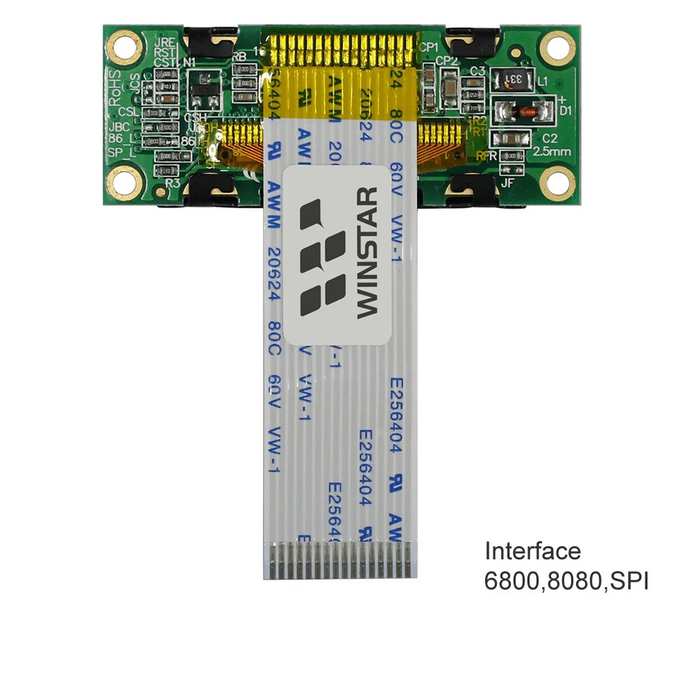 COG Small Size 1602 LCD Module WS0012 16*2 1602 Panel 6800 8080 SPI 16x2 Character OLED Screen Display