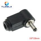 10Pcs DC plug 90 degree elbow 5.5*2.1mm DC power plug wiring assembly 5.5*2.5mm welding wire type 4.8x1.7mm 4.0x1.7mm 3.5x1.35mm