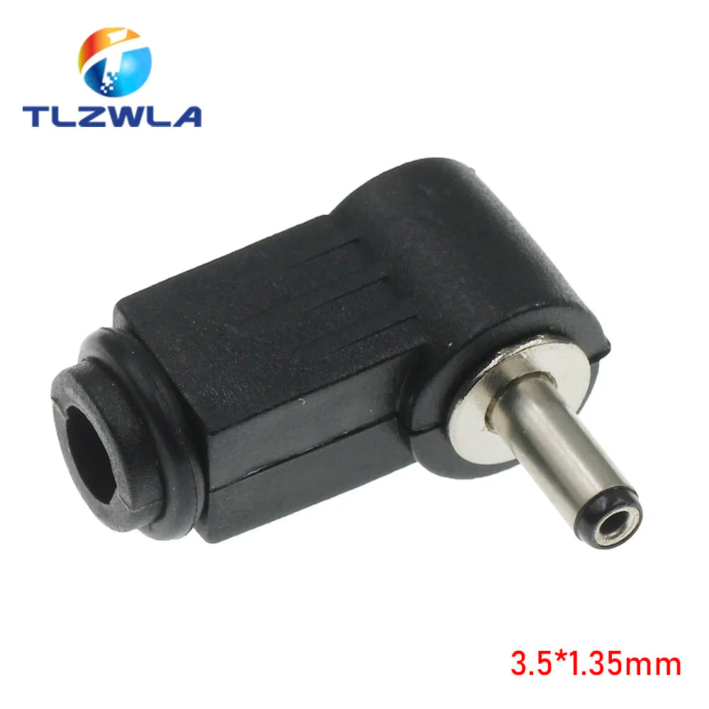10Pcs DC plug 90 degree elbow 5.5*2.1mm DC power plug wiring assembly 5.5*2.5mm welding wire type 4.8x1.7mm 4.0x1.7mm 3.5x1.35mm