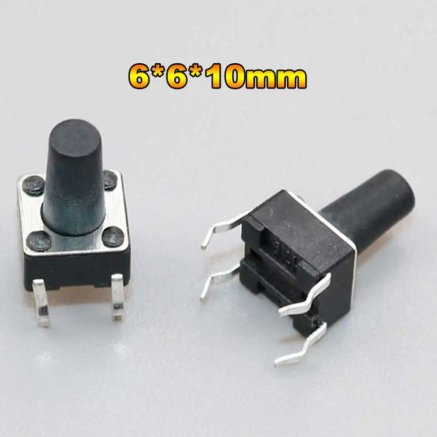 Cltgxdd 10PCS Tactile Push Button Switch Car Remote Control Keys Button Touch Micro Switch Momentary SMD DIP 2*4 3*6 4*4 6*6