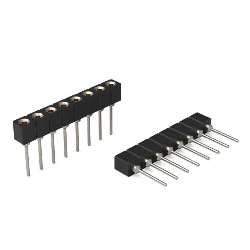 5pcs 1X40P Round Female IC Crystal Socket Breakable Tin Plated L7.43  L9.7  L11.75  L17.8 for Pin Dim0.45-0.6mm with Plastic
