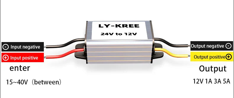 LY-KREE 24v to 12v converter 1A 3A 5A 10A 20A 30A 40A step-down module dc dc 24v to 12v step down converter dc power supply