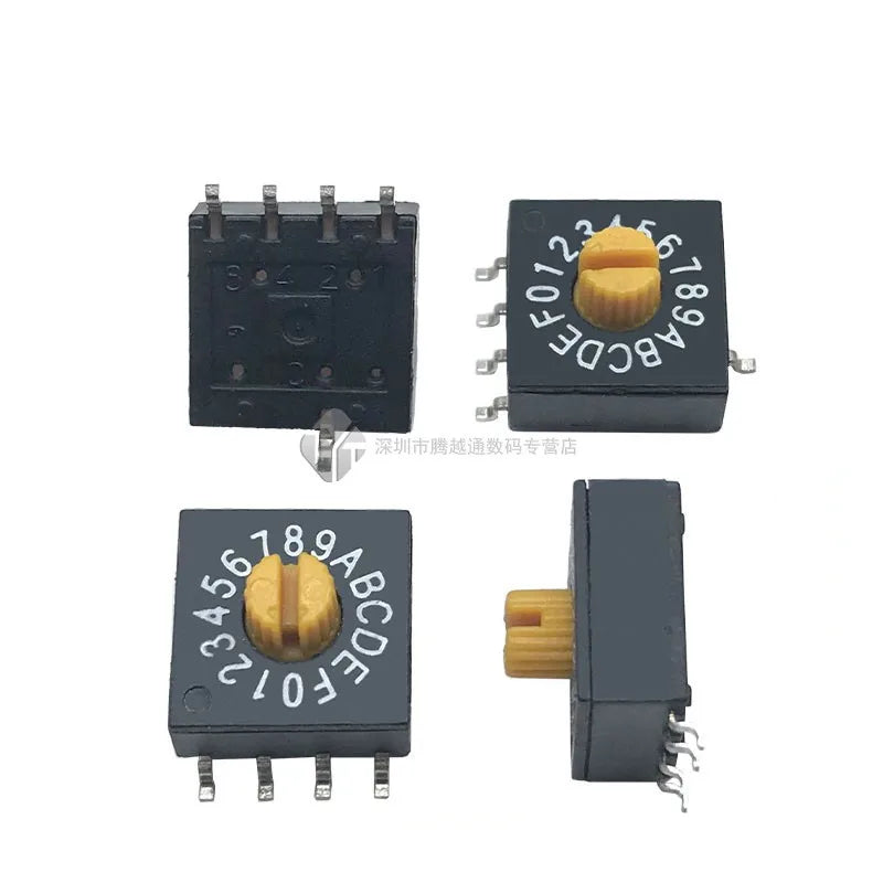 0-F SMD handle length 3mm rotary coding switch DIP switch 10-bit 16-bit encoder 8421C positive code 4:1