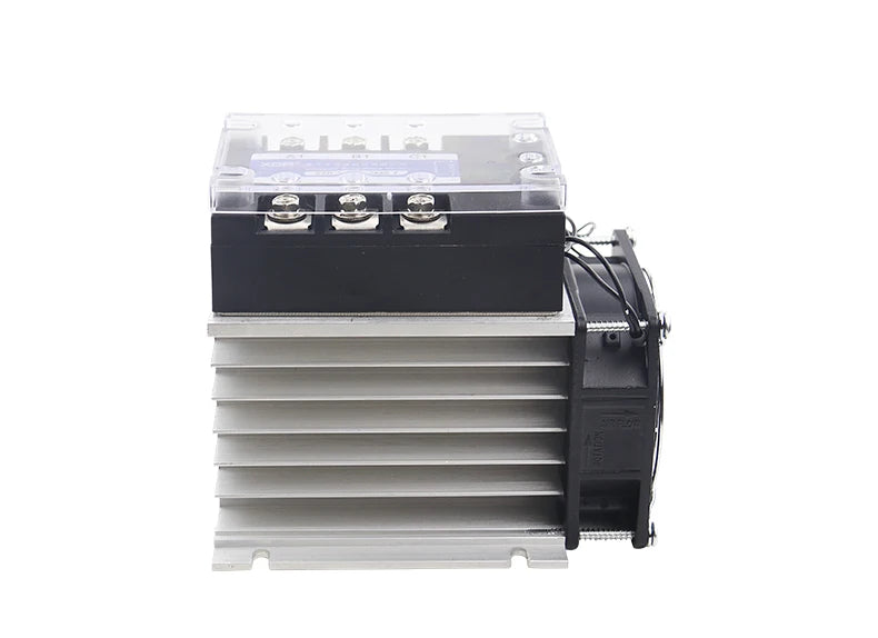 Three-phase Solid State Relay DC Control AC 380V 40A SSR-3 032 3840Z DC-AC Complete Set (Relay, Heat Sink, Fan)