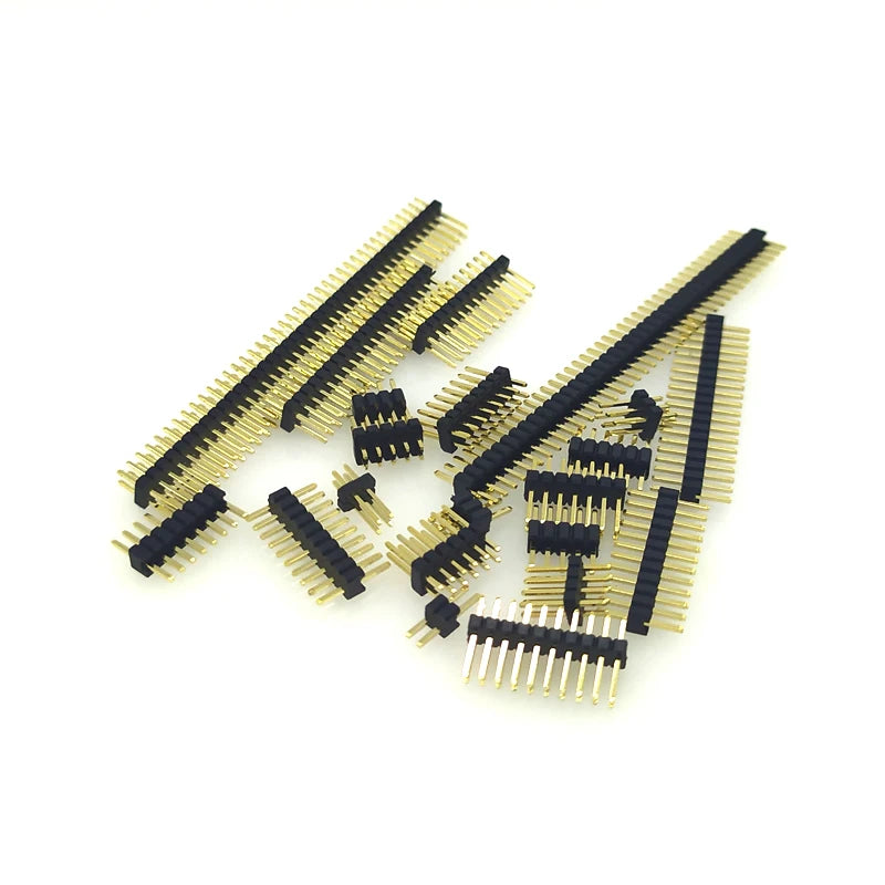 10PCS 1.27mm Pin Header 1.27 Double Row Male 1/2~40P Breakaway PCB Board Connector Strip Pinheader 1*3/4/5/6/7/8/10/12/15/20/40p