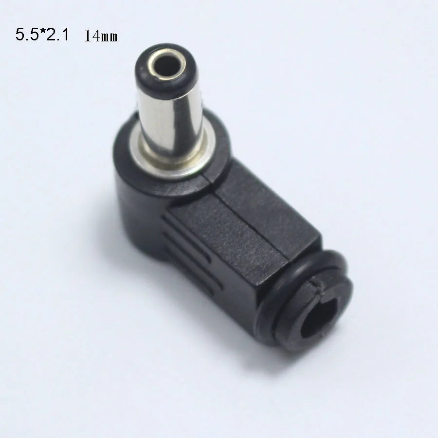 2PCS Male DC Power Plug Connector Angle 90 Degree L Shaped Plastic 5.5*2.5 5.5*2.1 4.8*1.7 4.0*1.7 3.5*1.35 3.5*1.1 2.5*0.7mm