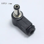 2PCS Male DC Power Plug Connector Angle 90 Degree L Shaped Plastic 5.5*2.5 5.5*2.1 4.8*1.7 4.0*1.7 3.5*1.35 3.5*1.1 2.5*0.7mm