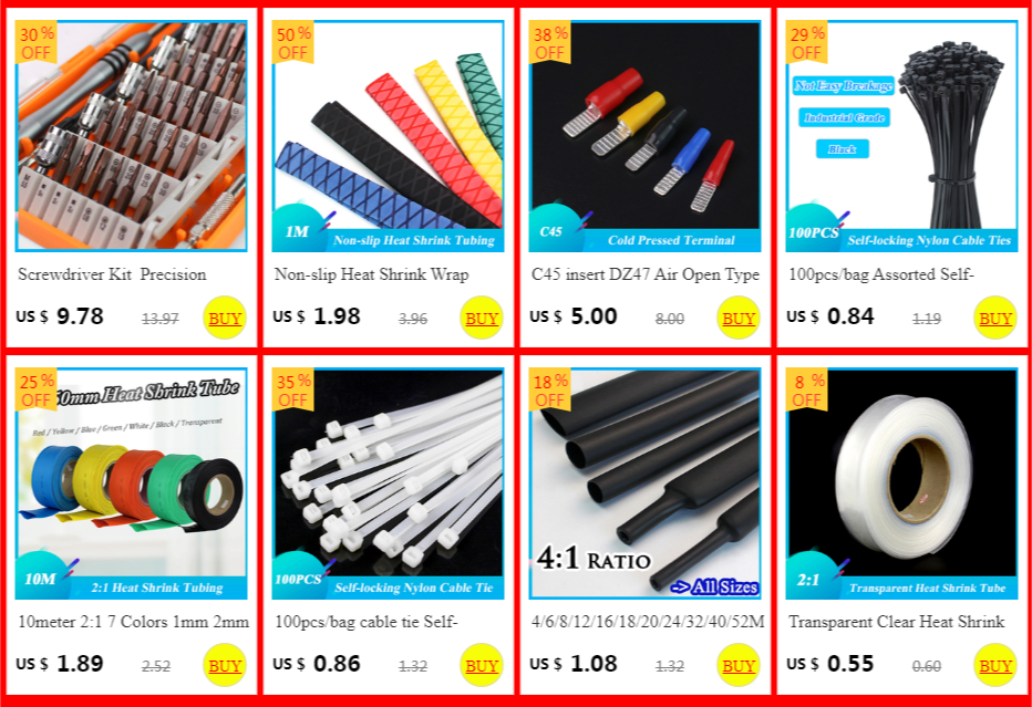 Transparent Clear Heat Shrink Tube for USB Protector Wrap Wire Kits 2:1 DIY Connector Shrinkable Tubing Sleeving Wrap Wire Kits