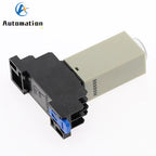 Power-on Delay Rotary Knob DPDT 5S/10S/30S/60S/3M/5M/10M/30M Timer Timing Time Relay AC 110V 220V 380V H3Y-2 With Base Socket