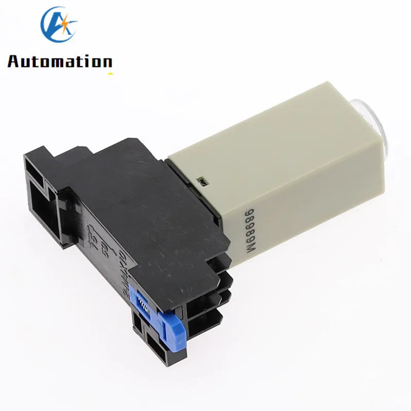 Power-on Delay Rotary Knob DPDT 5S/10S/30S/60S/3M/5M/10M/30M Timer Timing Time Relay AC 110V 220V 380V H3Y-2 With Base Socket