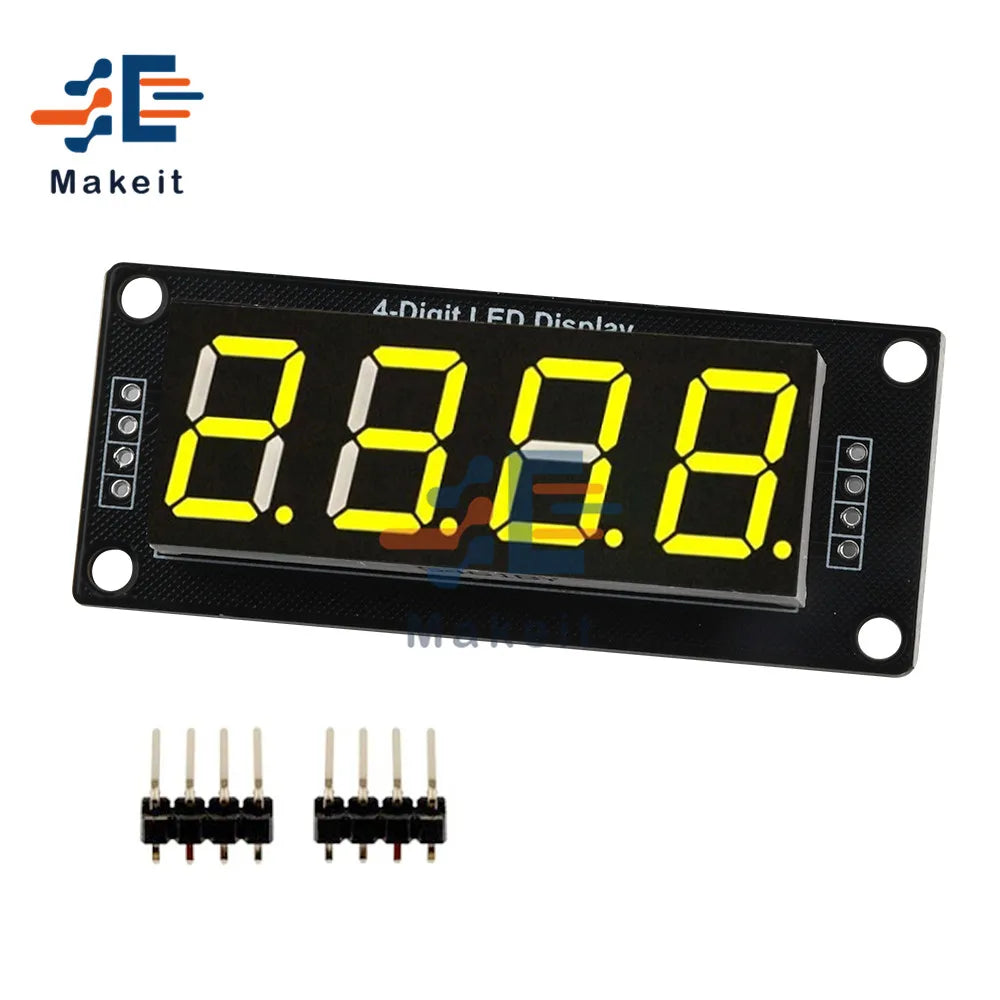 0.56 inch 0.56" TM1637 4-Digit 7 Segments Digital Tube Clock Module 4 Bits Double Dots LED Display Screen Board for Arduino