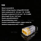 25/50/100PC DIY YOU 102/103D/104D/104/106/108 Universal Compact Wire Wiring Connector Conductor Terminal Block With Lever