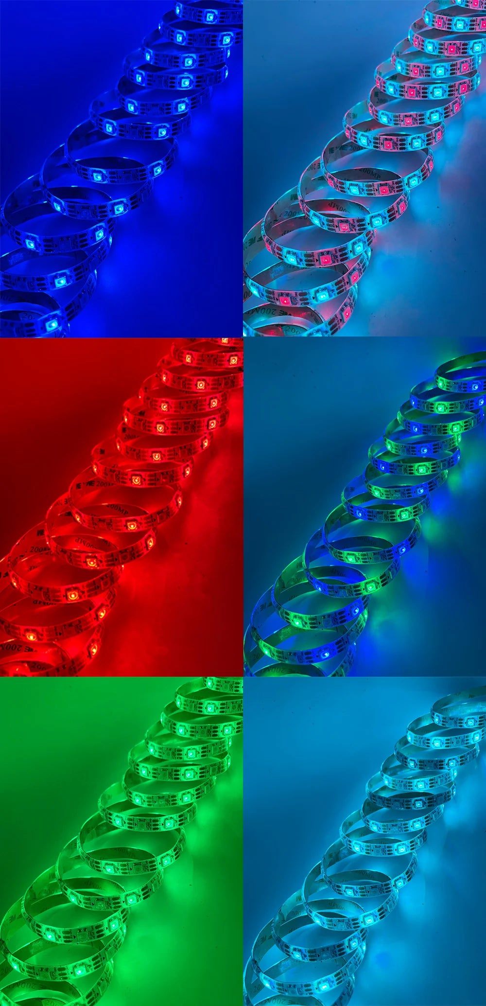 DC5V WS2812B 5m/Roll 30/60/144leds/m Black/White PCB IP30/IP65/IP67 5050RGB Individually Addressable Smart led pixel strip light