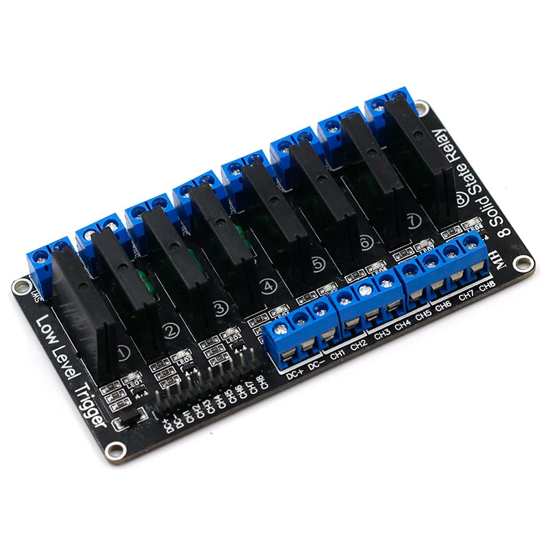 5V 1/2/4/6/8 Channel Solid State Relay Module Hight / Low Level SSR G3MB-202P 240V 2A Output with Resistive Fuse For Arduino