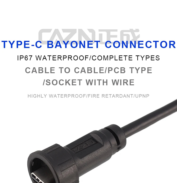 USB Type A B C Connector 2.0 3.0 3.1 Female Male Cable PCB Panel Mount Micro DIY Socket Port Waterproof USB Connector Adapter