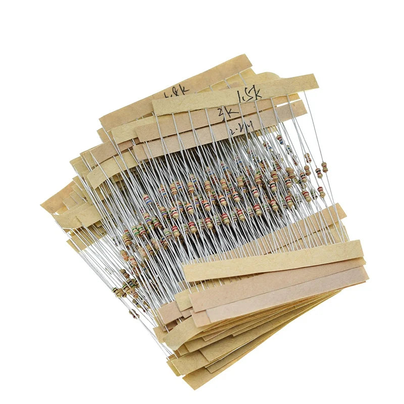 TZT 1/8W 5% 640pcs 64 Values 1R - 10MR 0.125W Carbon Film Resistors Assorted Kit Set