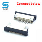 10PCS 0.5mm 1.0mm FPC FFC Connector Flat Cable PCB Connectors SMT ZIF 4 5 6 7 8 10 12 16 18 20 26 28 30 32 36 40 50 54 60P P