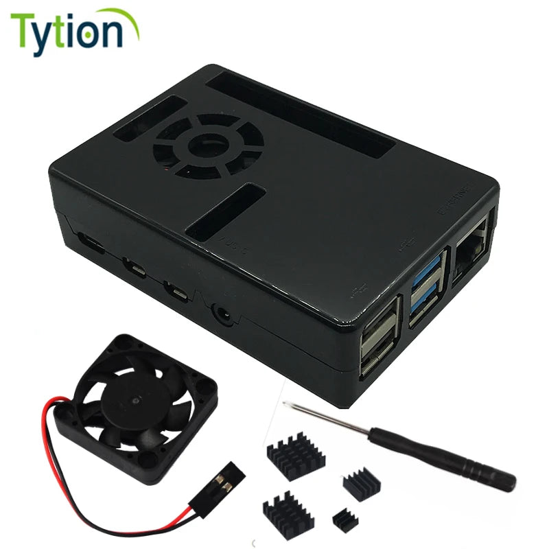 Raspberry Pi 4B Case ABS Protective Shell Box With Cooling Fan