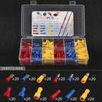 240PCS/Boxed Mixed pack Assorted Insulated Bullet/spade Butt Crimp Terminals Set  Electrical Wire Connector Blue Yellow Red