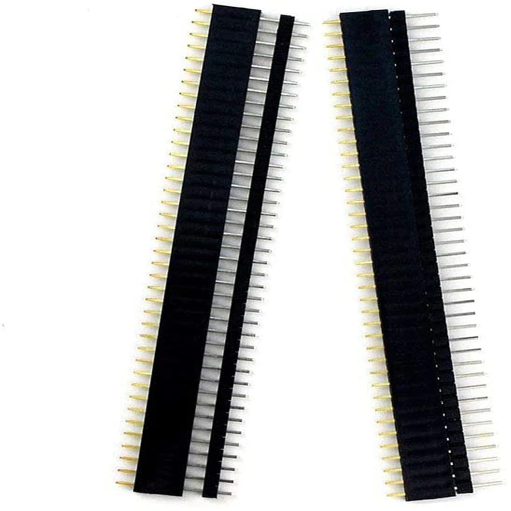 20 Pcs 10 Pairs 40 Pin 1x40 Single Row Male And Female 2.54 Breakable Pin Header PCB JST Connector Strip For Arduino DIY Kit