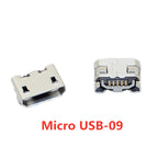 10pcs/Lot  Micro USB 5 Pin SMT Socket Connector Type B Female Placement SMD DIP USB Charging Connectors