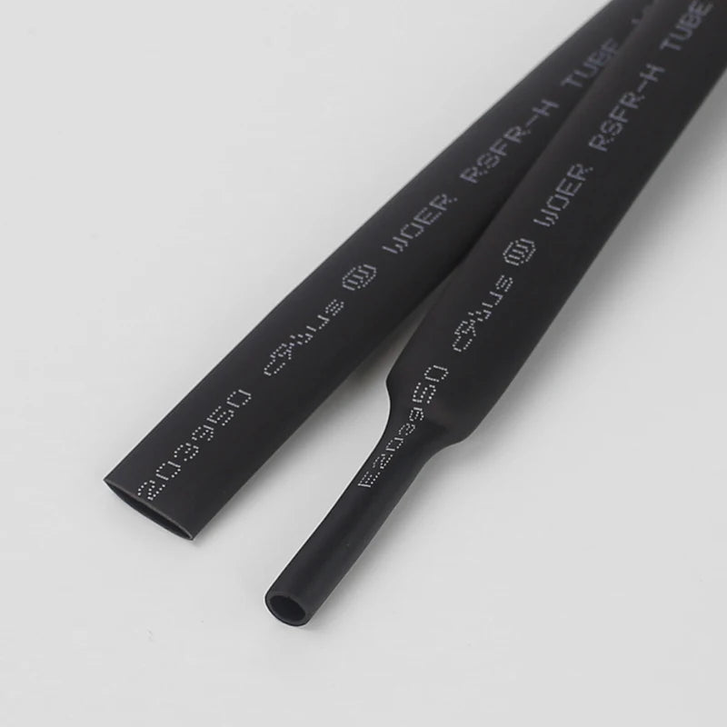 10 METER/LOT BLACK 1/2/3/4/5/6/8/10/10/12/14/16/18/20mm Heat Shrink Tubing Flame Retardant Tube Kit Insulation Tubing Wire Cable